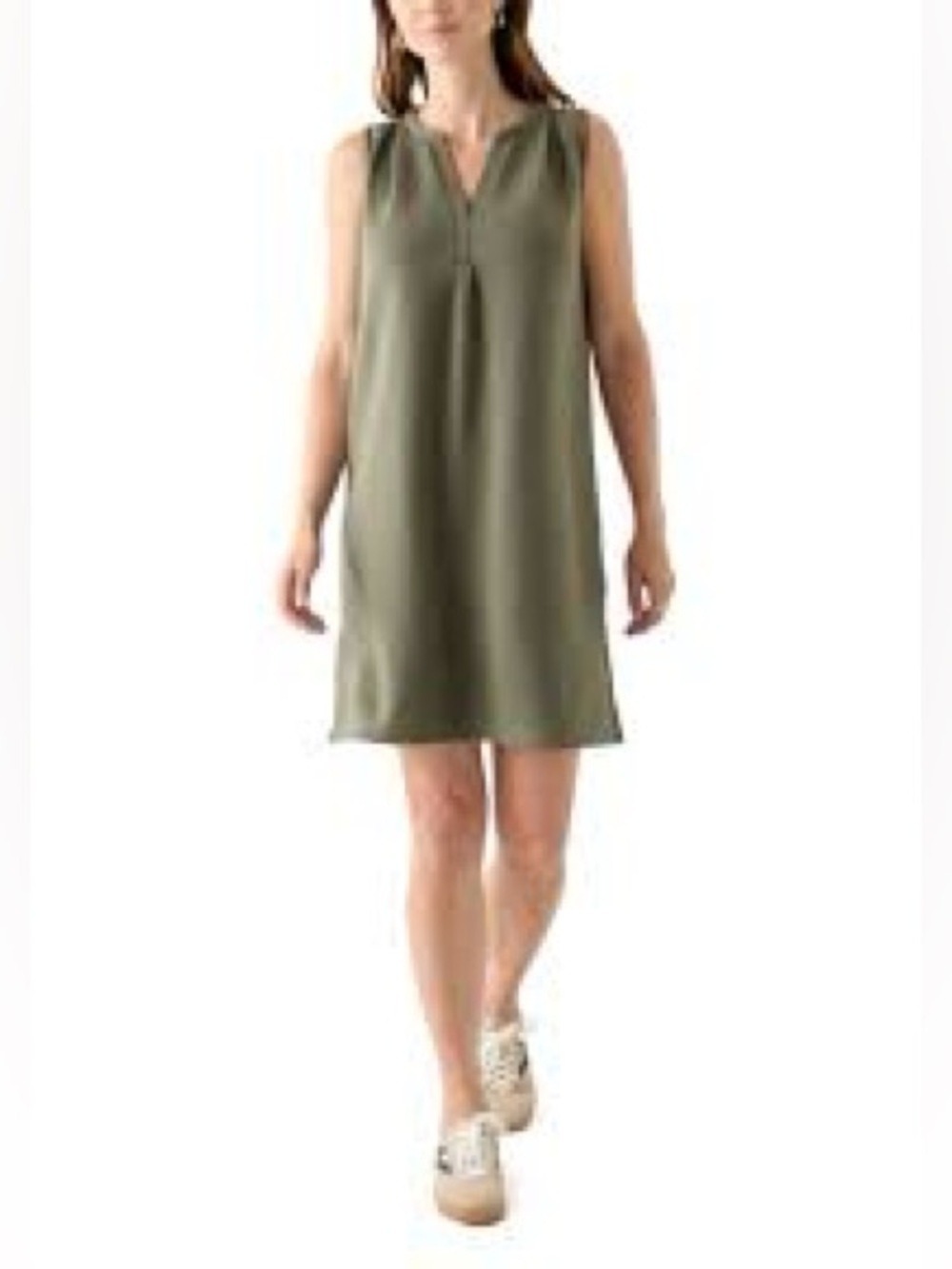 Cable & Gauge Olive Green Sleeveless Mini Dress